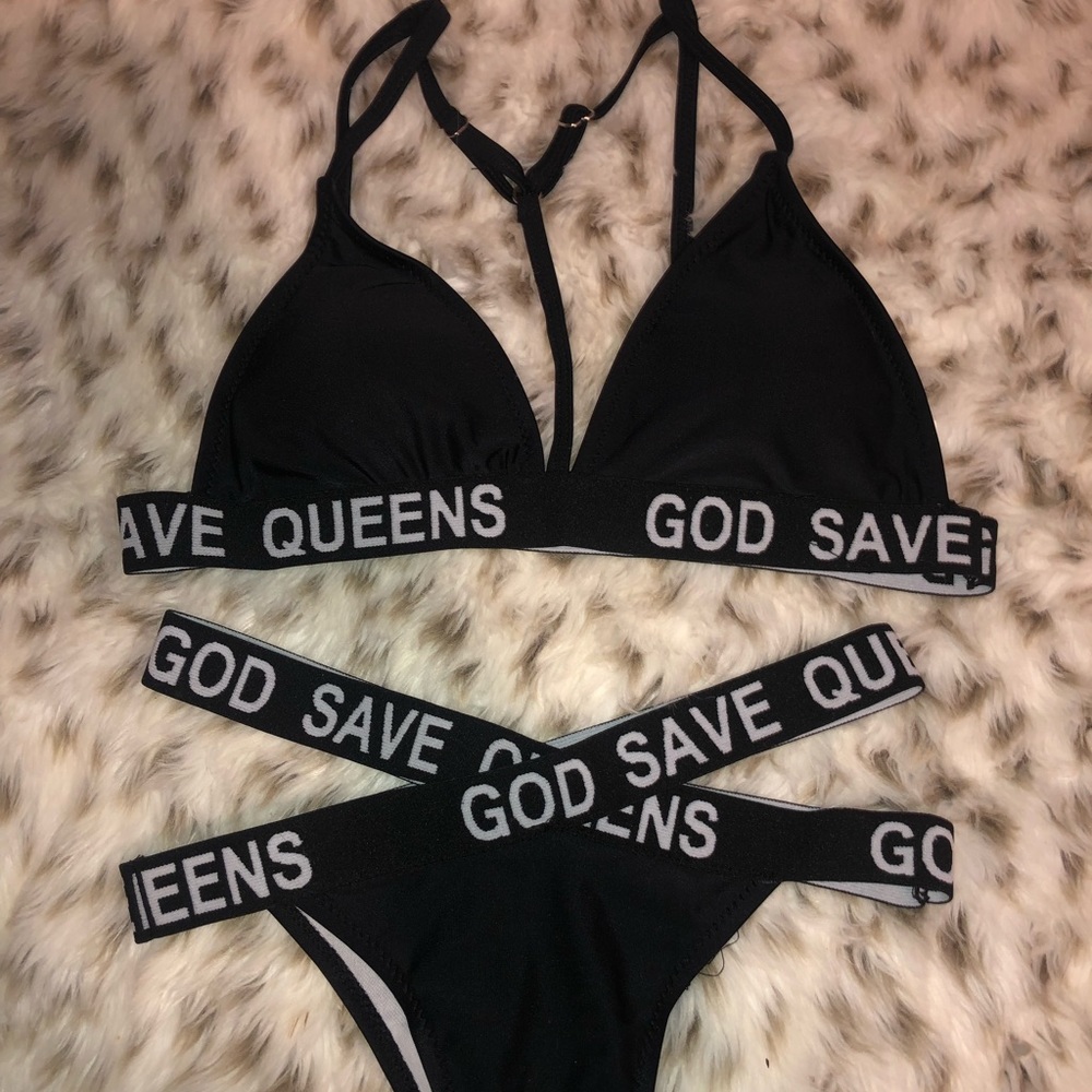 Kylie Jenner God Saves Queens two-piece bikini